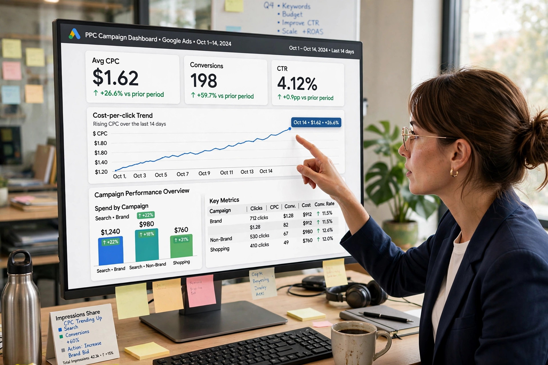 Google Ads dashboard analysis